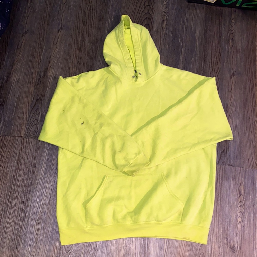 Bright yellow green hoodie